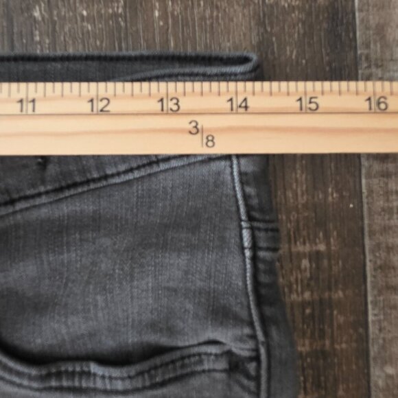 Madewell Raw Hem Light Wash Black 10" High Rise Skinny Jeans Size 28 - Picture 8 of 9